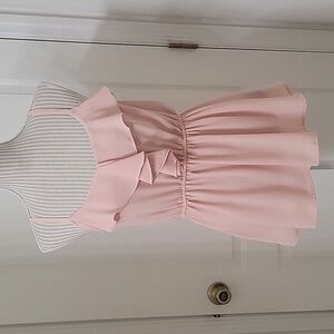 Forever 21 Size M Blush / Flesh Colored Ruffled Halter Top, Empire Waist
